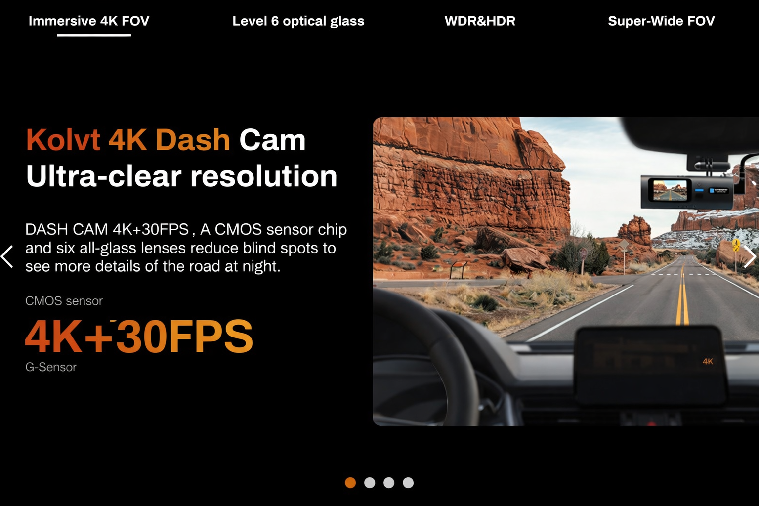 L3pro 4K UHD Front & 1080P Rear Dash Camera with GPS