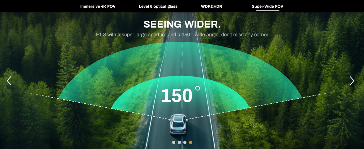 L3pro 4K UHD Front & 1080P Rear Dash Camera with GPS