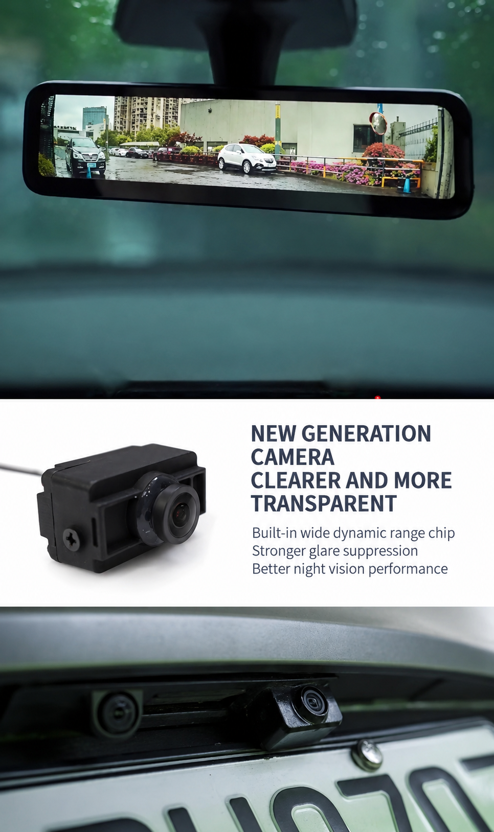 T9 Tesla Streaming Media Rearview Mirror | IPS Anti-Glare Smart Rear View System with Hikvision Camera