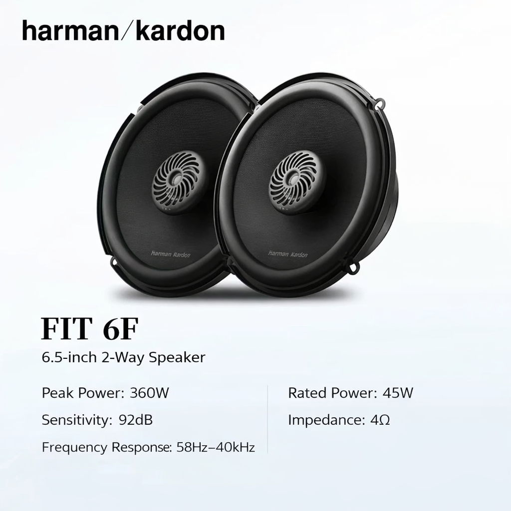 Harman Kardon FIT 6F 6.5" 2-Way Coaxial Car Speakers Pair