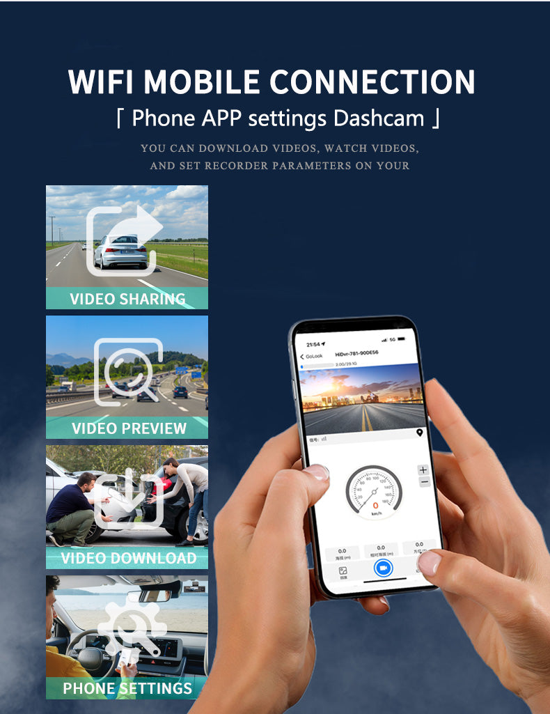 A2pro 4K UHD Front & 2K Rear Dash Camera with GPS