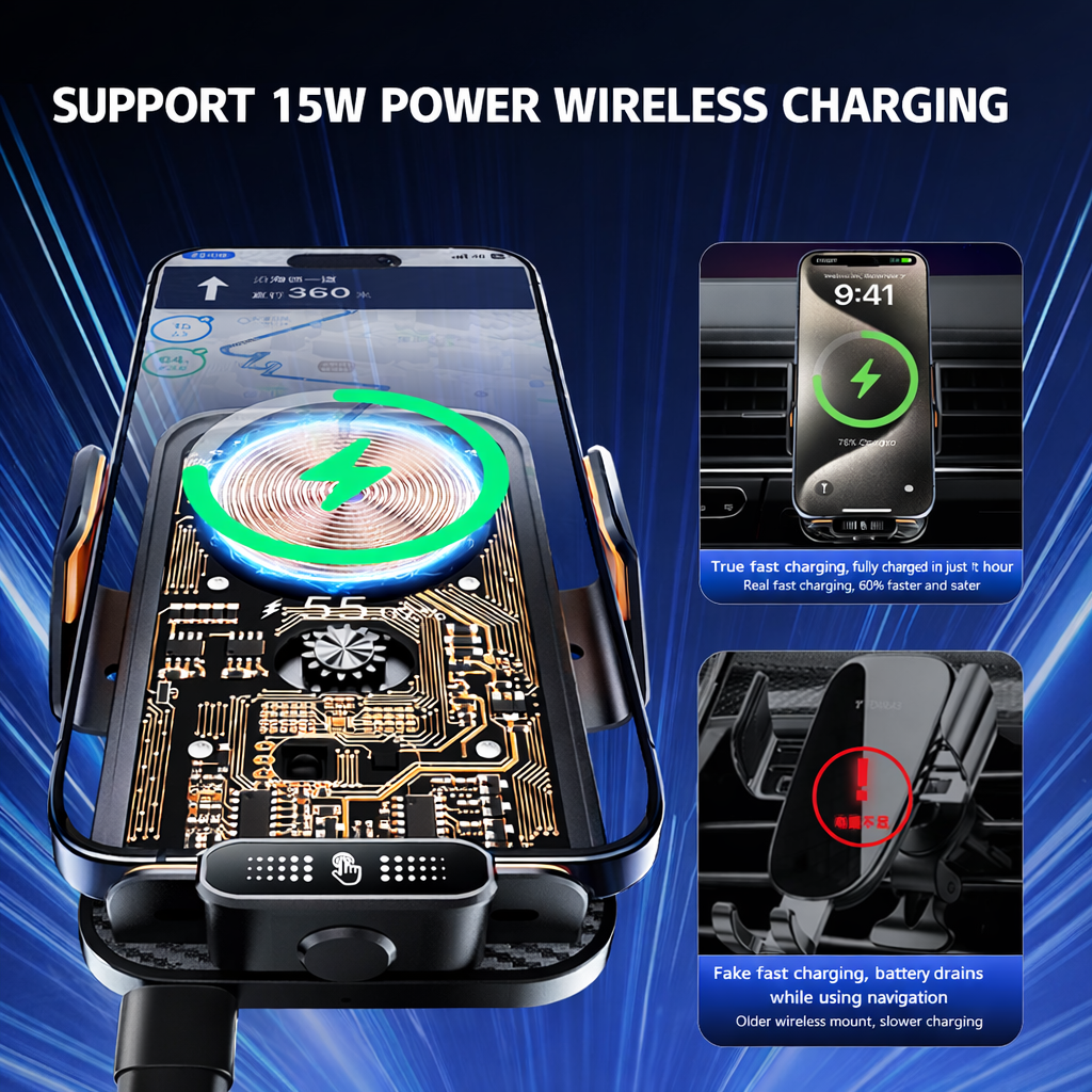 SC11 Wireless Fast Charger Car Mounted Electric Bracket