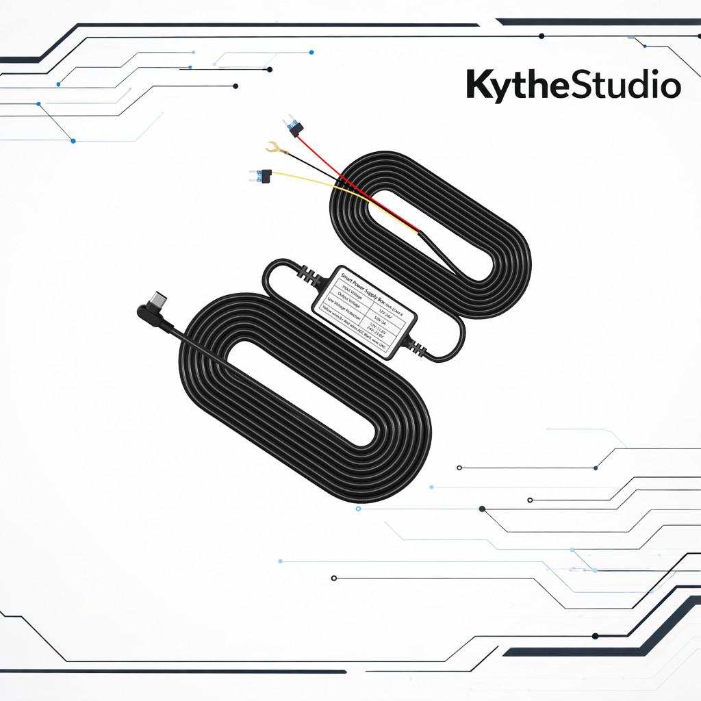 Dash Camera Hardwire Kit with Type-C Input – Power Cable for 24-Hour Parking Monitoring