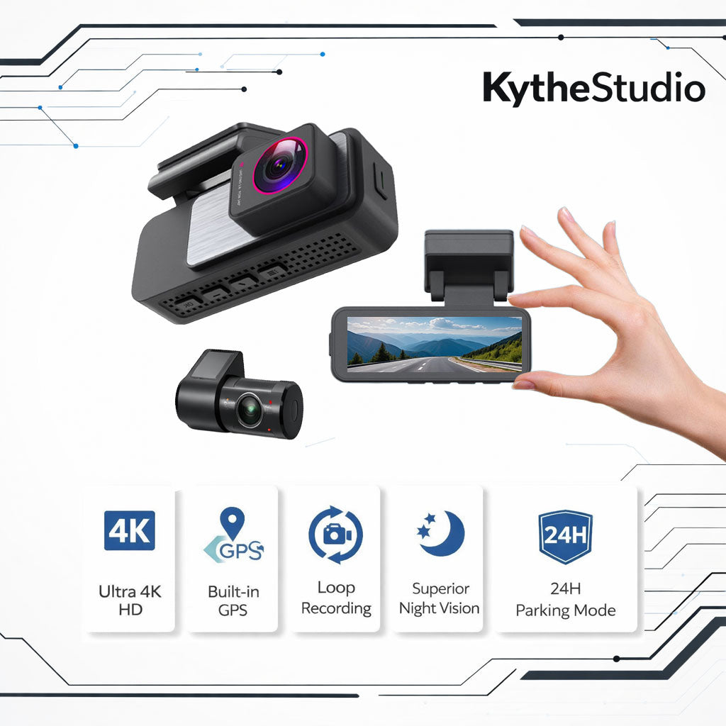 F70pro 4K UHD Front & 1080P Rear Dash Camera with GPS