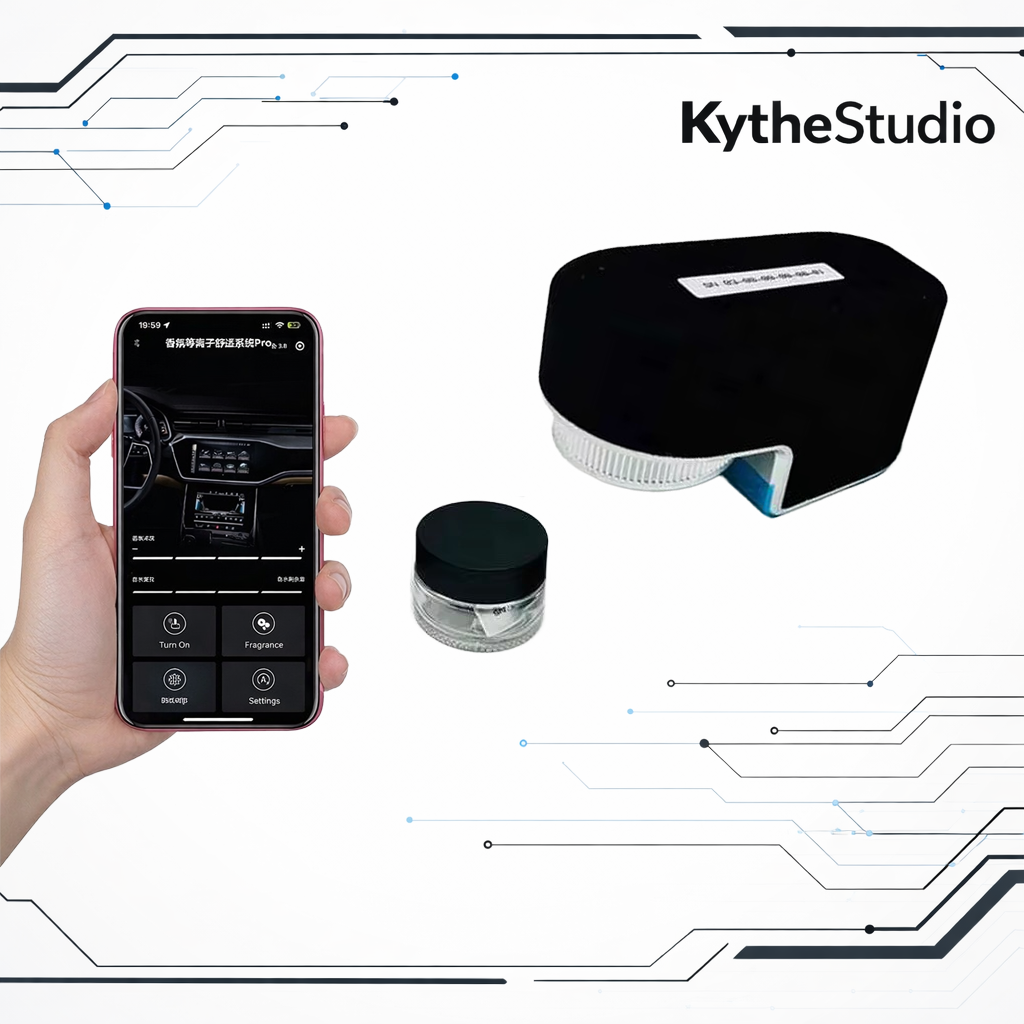 Intelligent Fragrance Plasma System for Car | App-Controlled Air Purifier & Aroma Diffuser