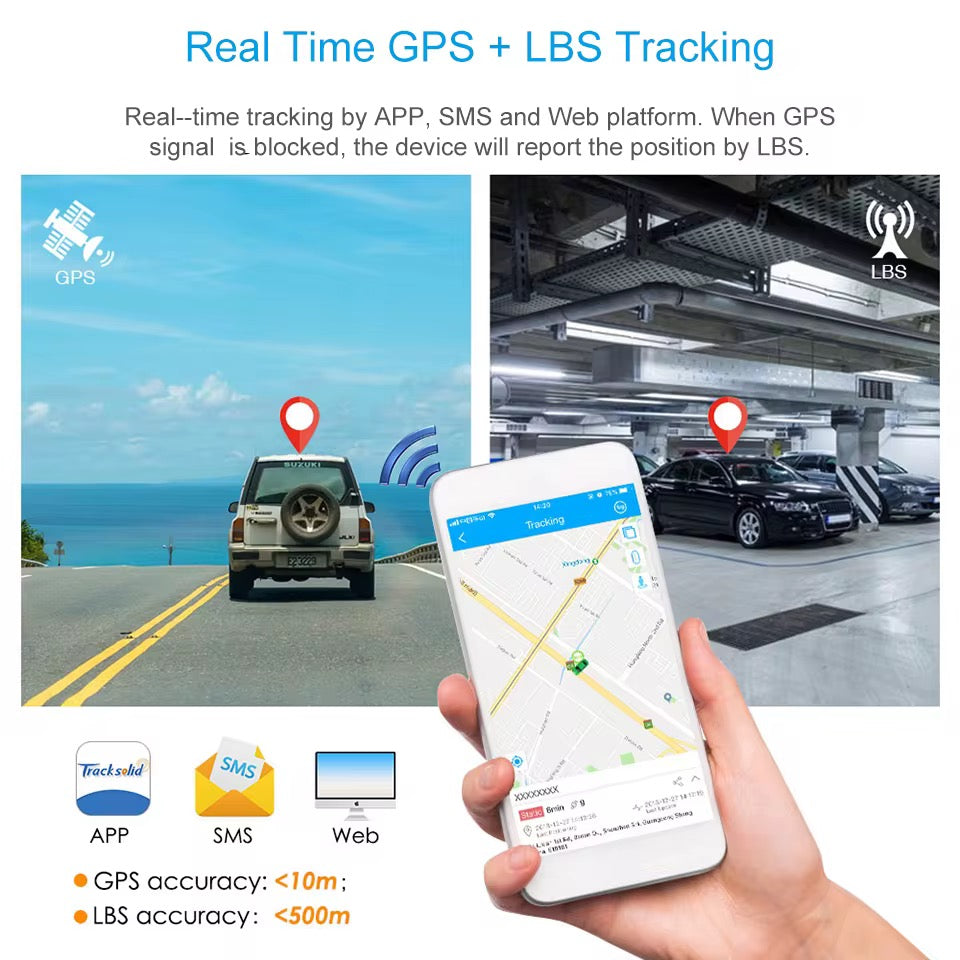4G Hardwire GPS Tracker – No Subscription Fees, Real-Time Car Tracking, Plug & Play Vehicle Locator with USB Charger & Mobile App