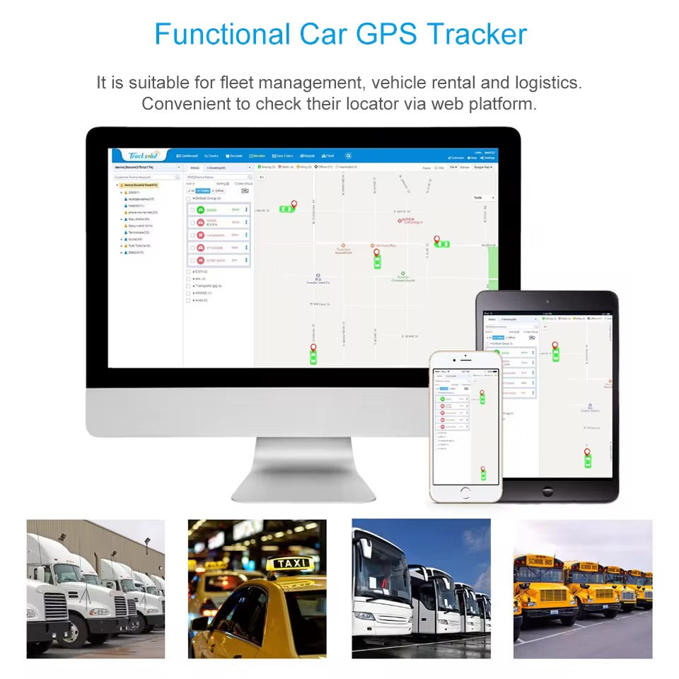 4G Hardwire GPS Tracker – No Subscription Fees, Real-Time Car Tracking, Plug & Play Vehicle Locator with USB Charger & Mobile App