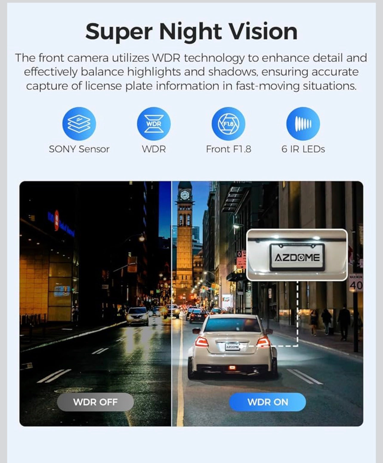 AZDOME M550 Pro 3 Channel Dash Cam with Sony STARVIS Dual Sensor, GPS & 5G WiFi – 2K Front + 1080P Cabin & Rear Cameras
