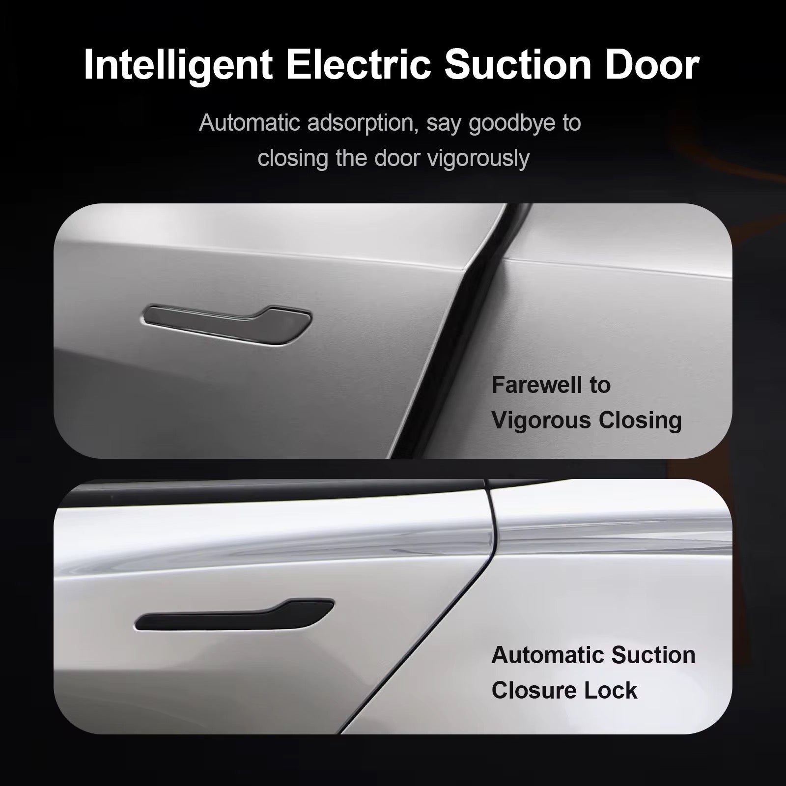 Tesla Model Y Door Soft Closing Kit – Automatic Suction Closure Lock with Dual Motor, Anti-Pinch Protection & IP67 Waterproof Design