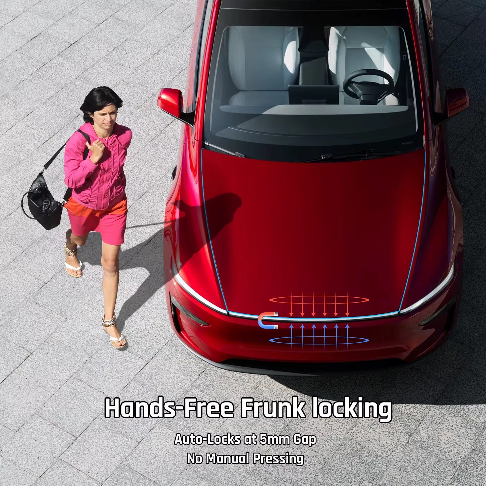 Tesla Model Y Frunk Soft Close Electric Lock Kit– Hands-Free Automatic Frunk Locking