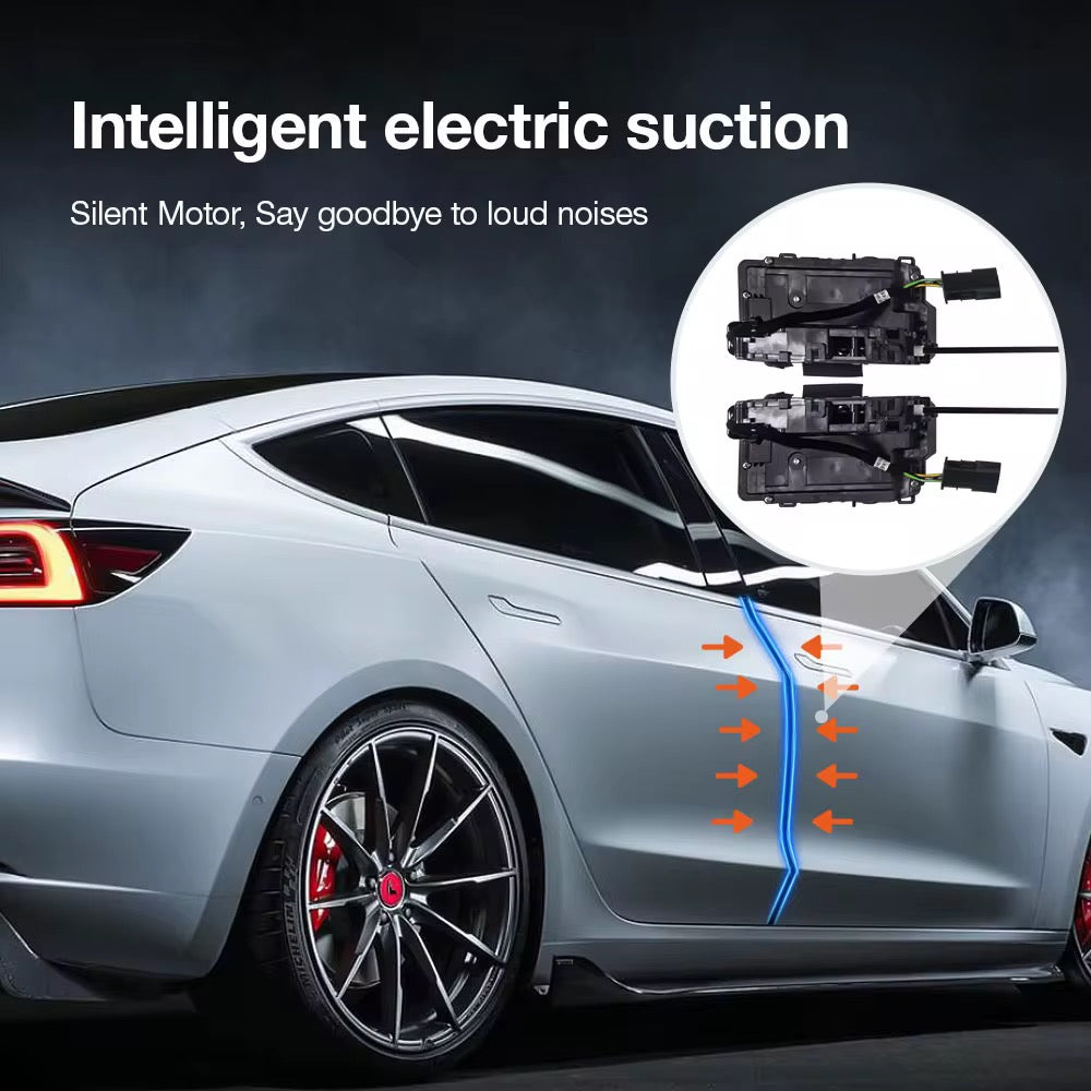 Tesla Model Y Door Soft Closing Kit – Automatic Suction Closure Lock with Dual Motor, Anti-Pinch Protection & IP67 Waterproof Design