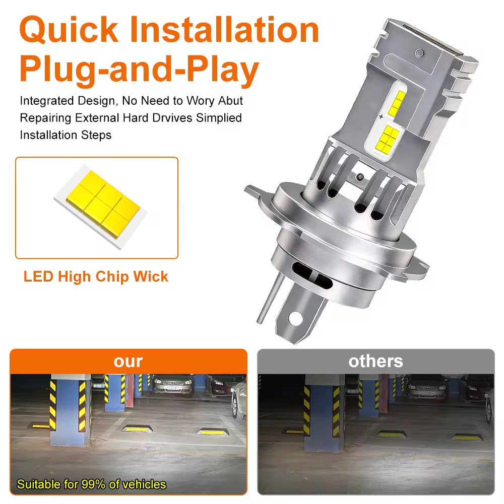 LED 6000K Headlight Bulbs Pair – Plug & Play Halogen Upgrade