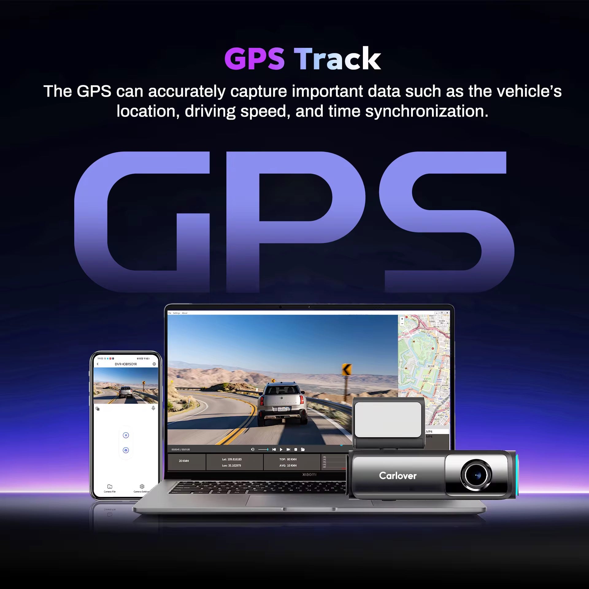 S11 4K Front + 1080P Rear Screenless Dash Cam with 5G WiFi, GPS Tracking, ADAS Voice Alerts & 2-Channel Recording