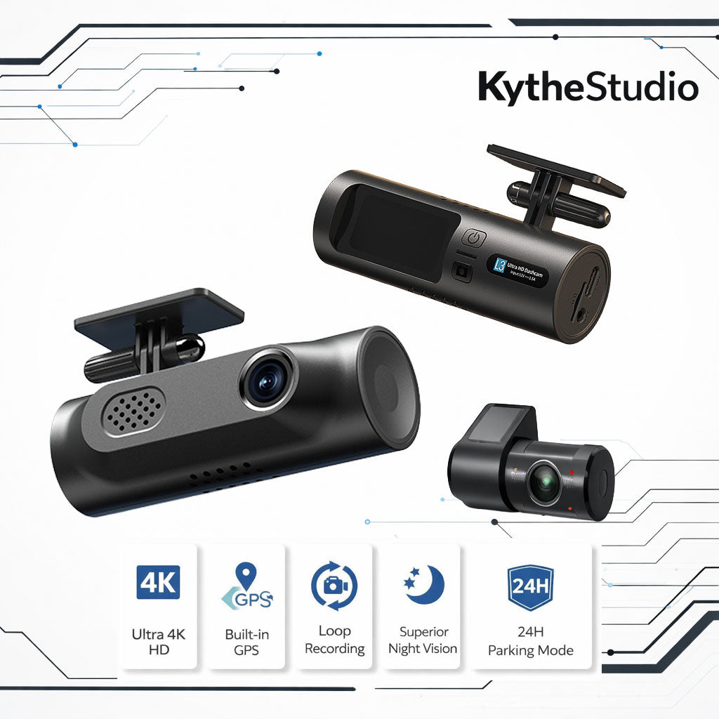 L3pro 4K UHD Front & 1080P Rear Dash Camera with GPS
