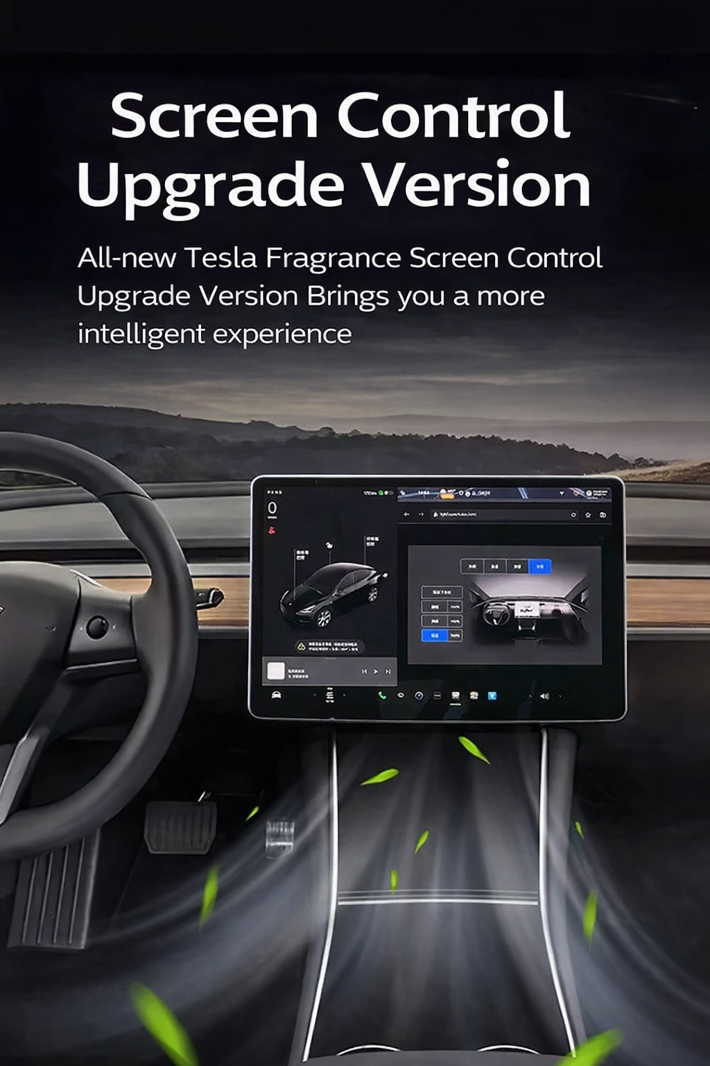 Tesla Model 3/Y Intelligent Plasma Fragrance System | App-Control Car Air Purifier & Diffuser