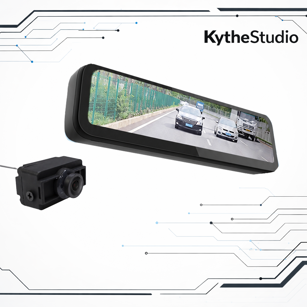 T9 Tesla Streaming Media Rearview Mirror | IPS Anti-Glare Smart Rear View System with Hikvision Camera