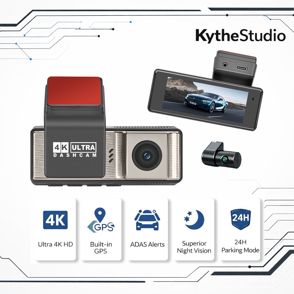 A2pro 4K UHD Front & 2K Rear Dash Camera with GPS